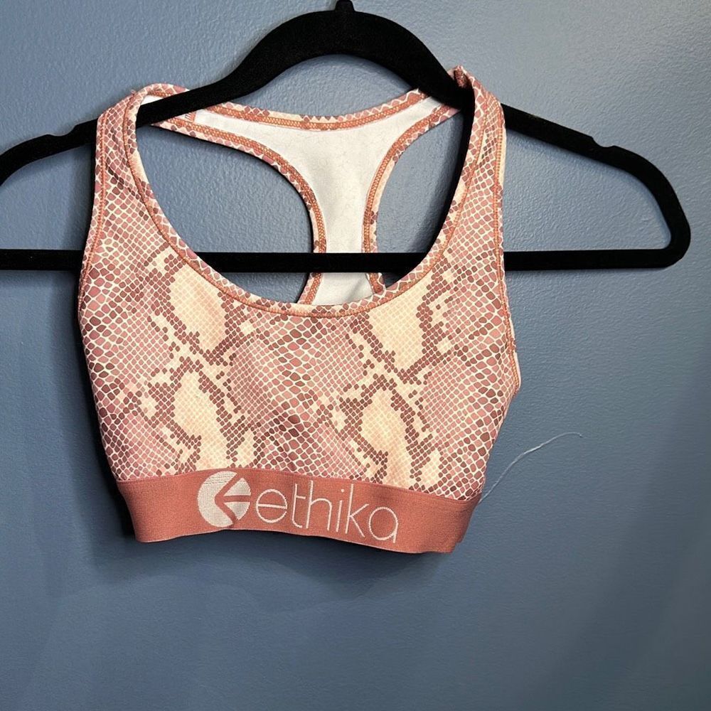 Ethika Kids Sports Bra Power Flux Snake Skin Size Girls Small